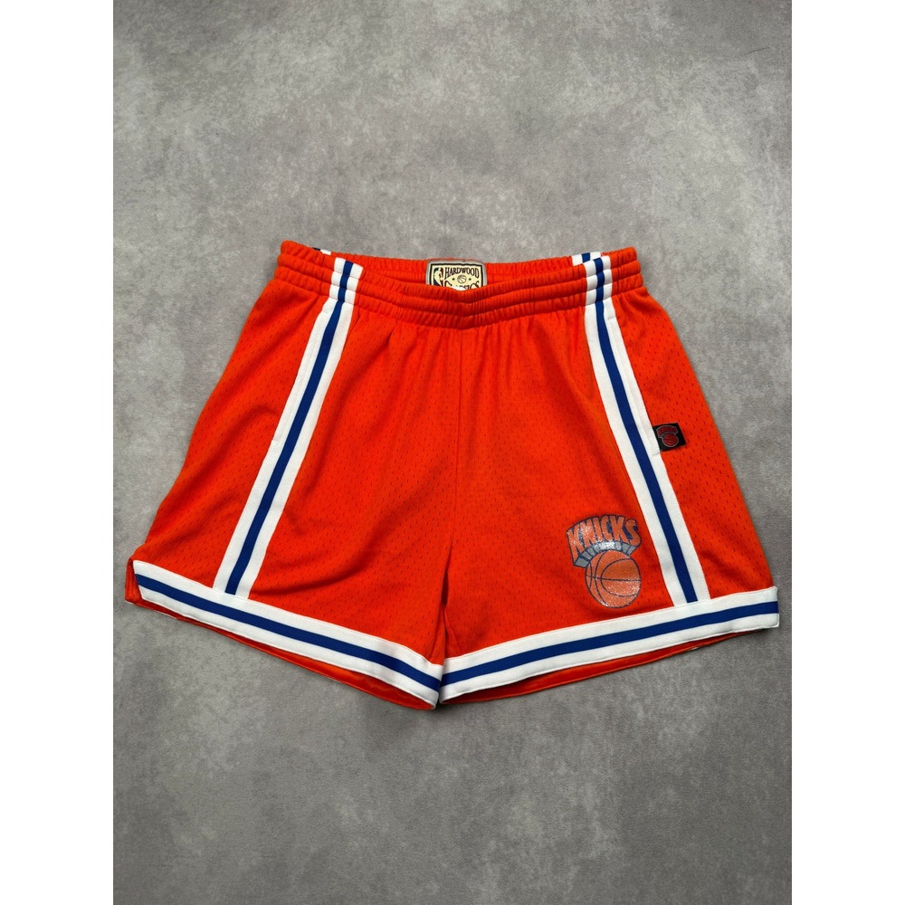 NWT Mitchell & Ness New York Knicks Hardwood Classics Orange Mesh Shorts Women M